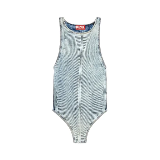 M-Tansy Sleeveless Crewneck Denim Bodysuit