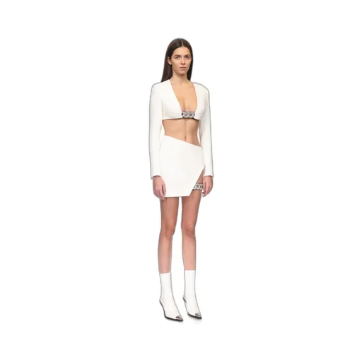 3D Crystal Chain Square Neck Blouse