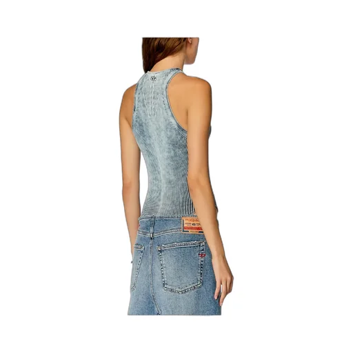 M-Tansy Sleeveless Crewneck Denim Bodysuit