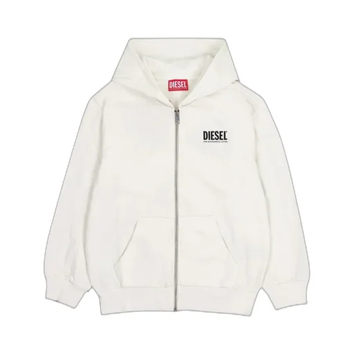 Kids Lsteppiu Logo Printed Zipped Hoodie