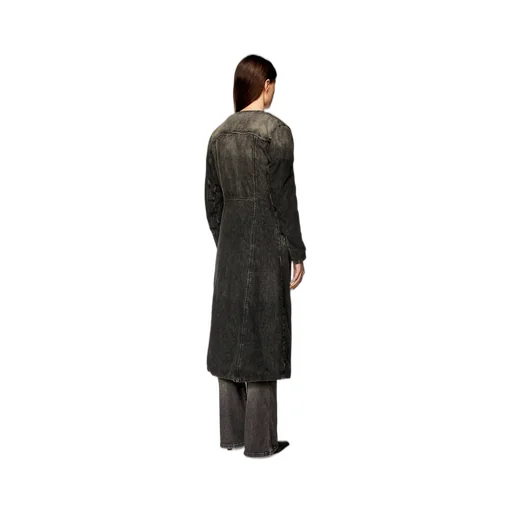 Round-Neck Denim Coat