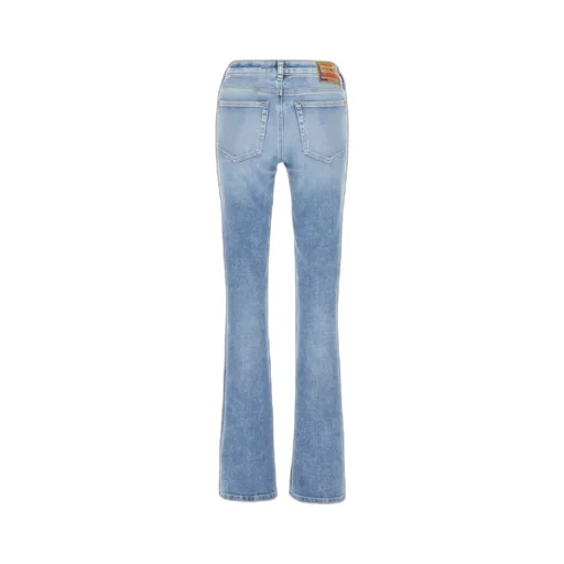 Logo Patch Straight-Leg Slim-Cut Jeans