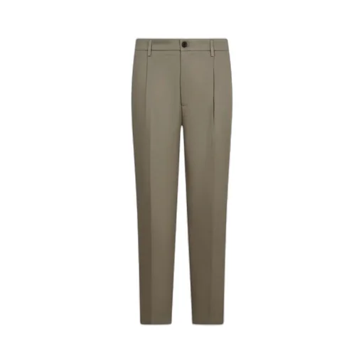 Pleat Detailed Slim Fit Chino Trousers