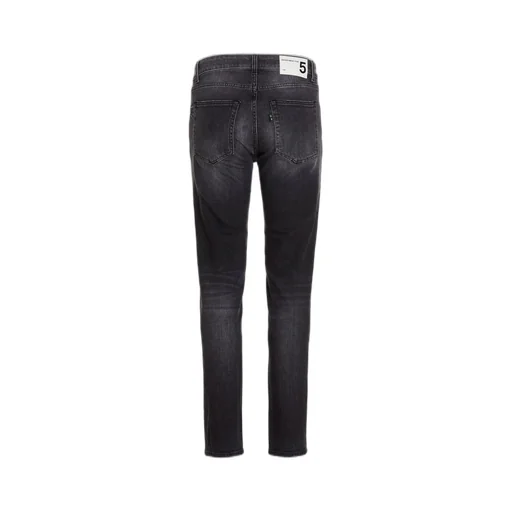 Distressed-Effect Slim-Leg Jeans