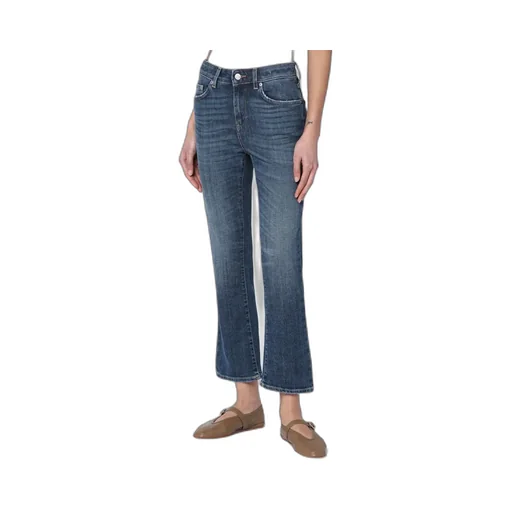 Cotton-Blend Flare Jeans