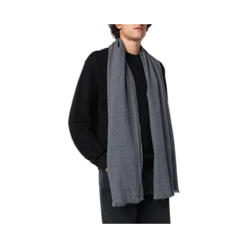 Checked Tassel Scarf
