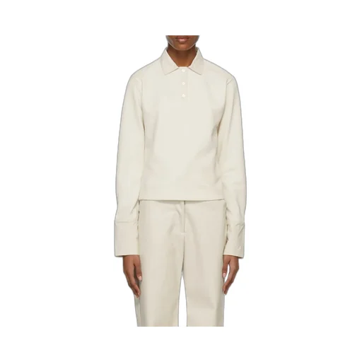Logo Lapel Long-Sleeved T-Shirt