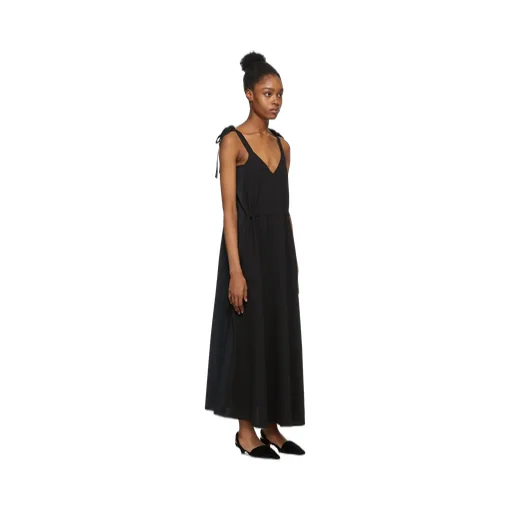 V-Neck Pleated Dress