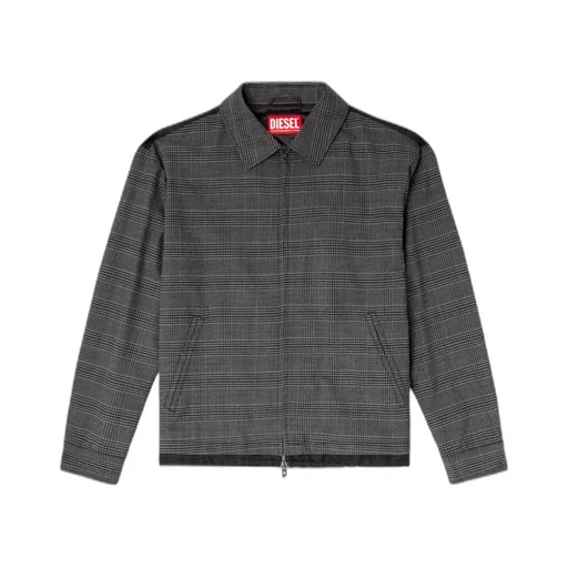 J-Ting Checked Zip-Up Shirt Jacket