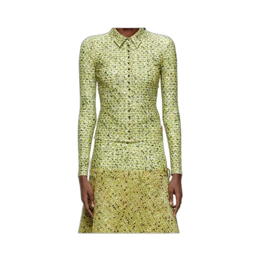 Long-Sleeve Patterned Top