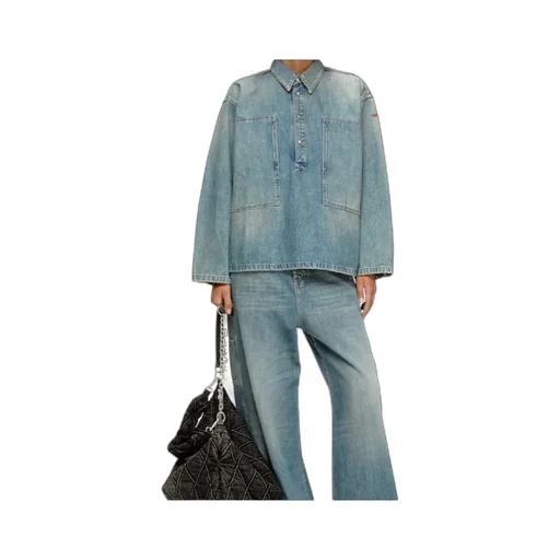 Pocket-Detail Denim Shirt