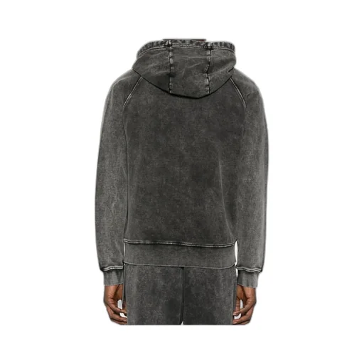 Faded Effect Zip-Up Hoodie
