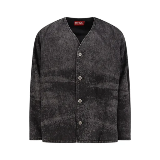V-Neck Button-Up Jacket