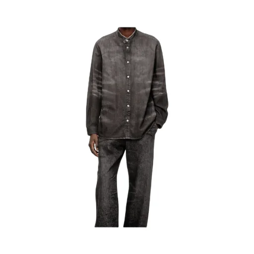 Distressed Honeycomb Denim Shirt