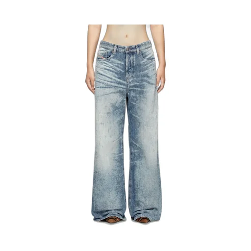 Logo Patch Wide Leg Jeans