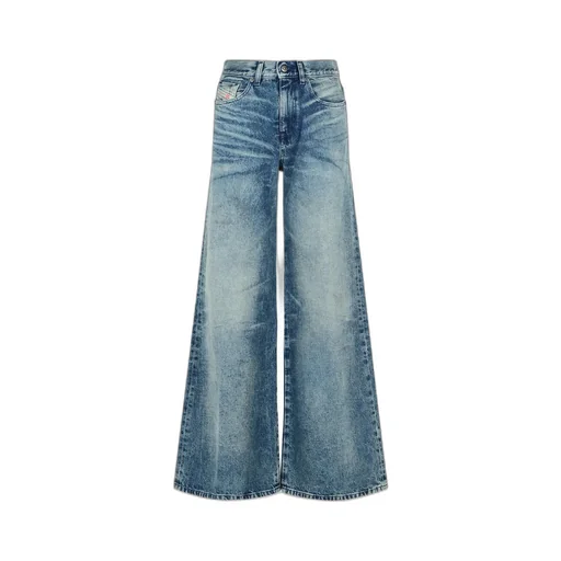 Logo Patch Wide-Leg Jeans
