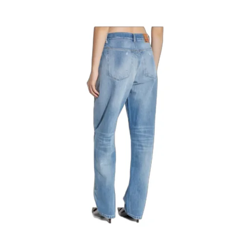 Distressed Light-Wash Jeans