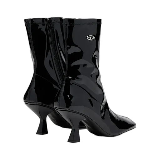 75Mm Amber Logo-Plaque Ankle Boots