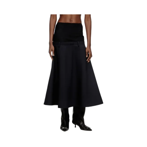 Drop-Waist Flared Skirt