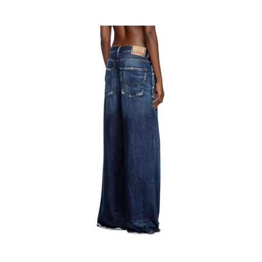 Frayed Wide-Leg Jeans