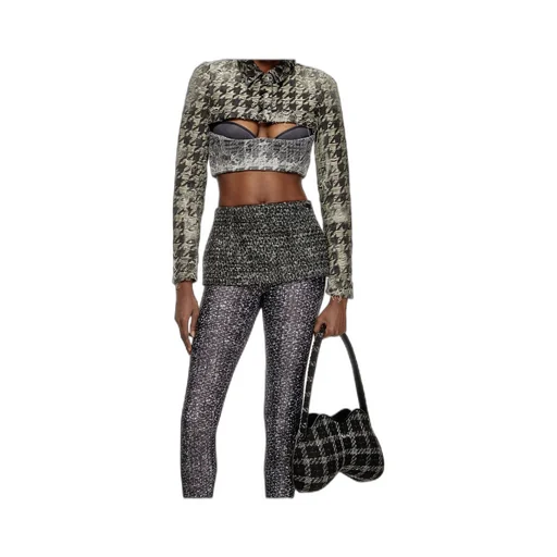 Shrug In Houndstooth-Weave Denim