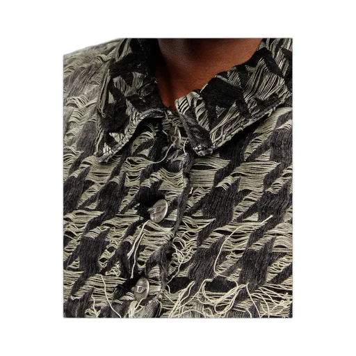 Shrug In Houndstooth-Weave Denim