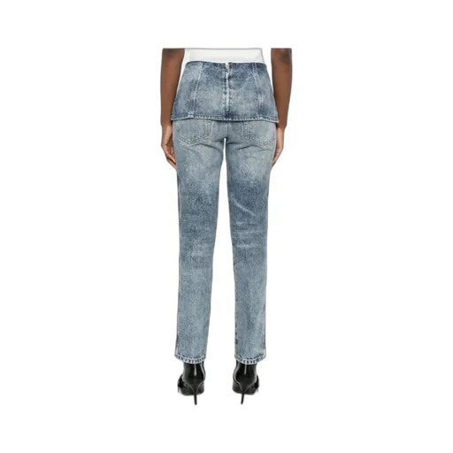 Logo Plaque Straight-Leg Jeans