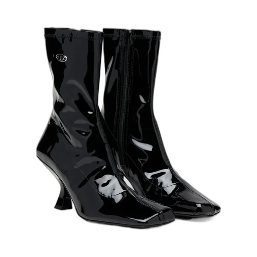 75Mm Amber Logo-Plaque Ankle Boots