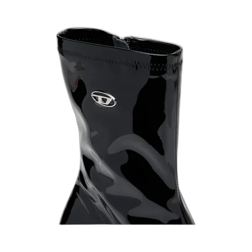 75Mm Amber Logo-Plaque Ankle Boots
