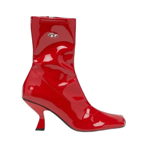 75Mm Amber Logo-Plaque Ankle Boots