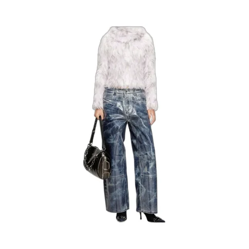 M-Annika Fluffy Jacquard-Knit Jumper