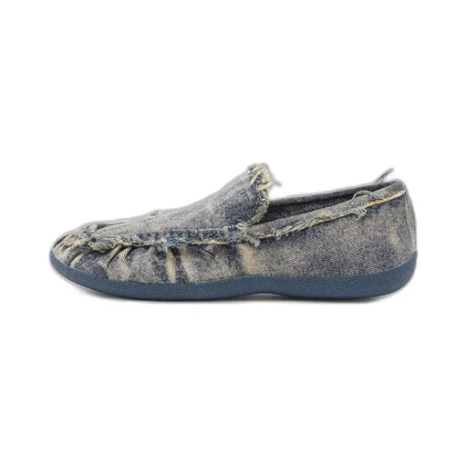 D-Shock Moc Frayed Denim Loafers