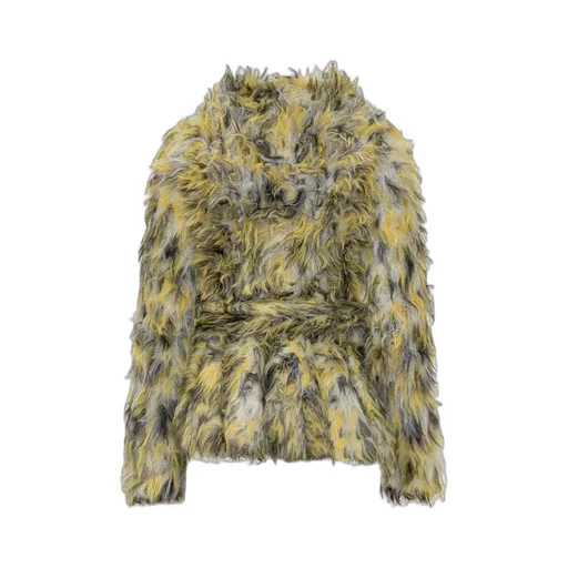 M-Annaine Open-Front Fluffy Knit Cardigan