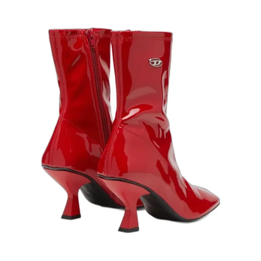 75Mm Amber Logo-Plaque Ankle Boots