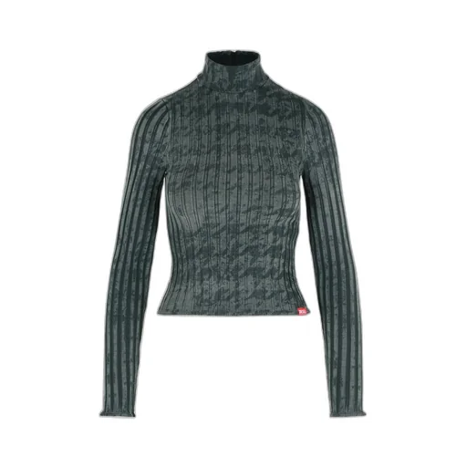 Ribbed High-Neck Top