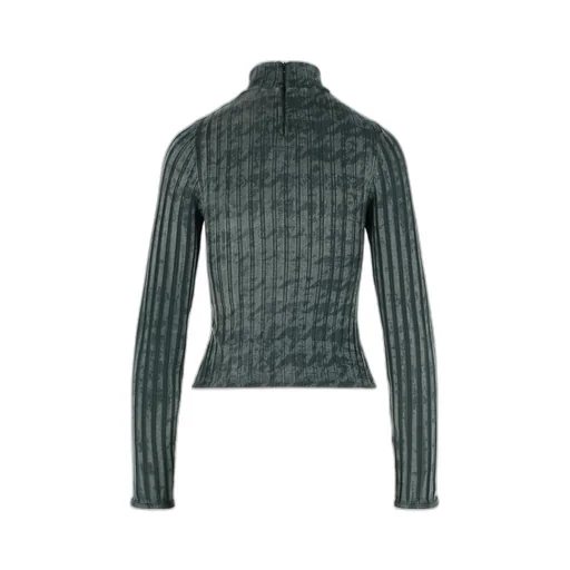Ribbed High-Neck Top