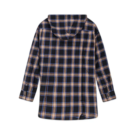 S-Dewny-Hood-Ajfi Hooded Checked Shirt