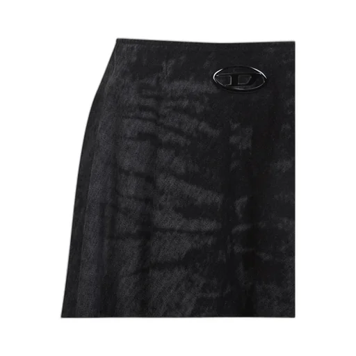 Frayed-Hem A-Line Skirt