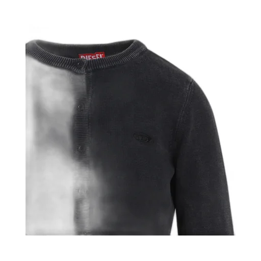 Button-Fastening Logo-Embroidered Cardigan