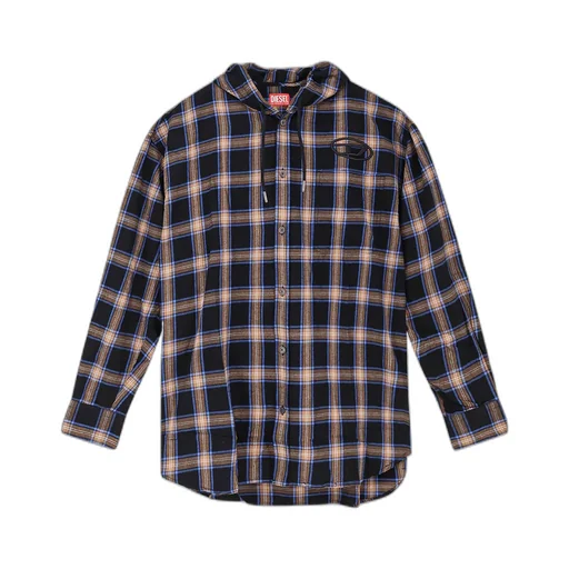 S-Dewny-Hood-Ajfi Hooded Checked Shirt