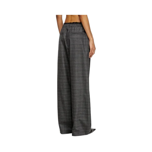 Checked Straight Trousers