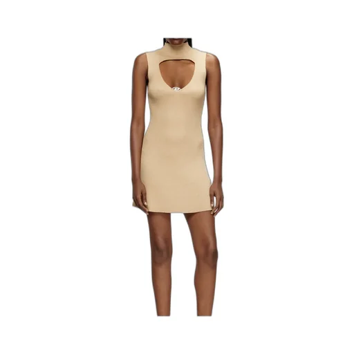 M-Oloni-Short Keyhole-Neck Ribbed Dress