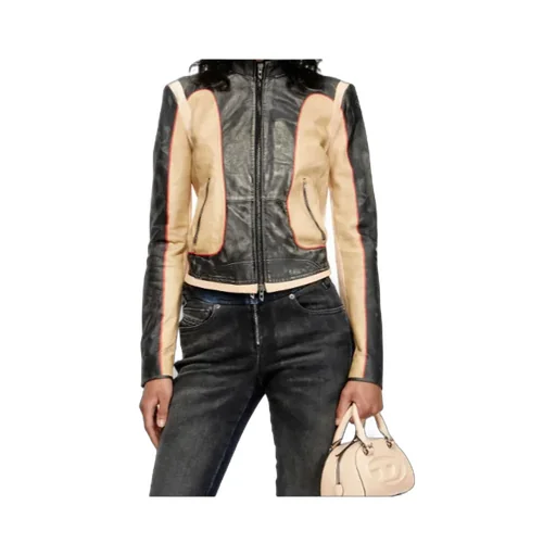 L-Oonie Panelled Leather Jacket