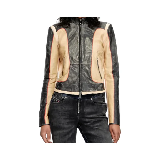 L-Oonie Panelled Leather Jacket