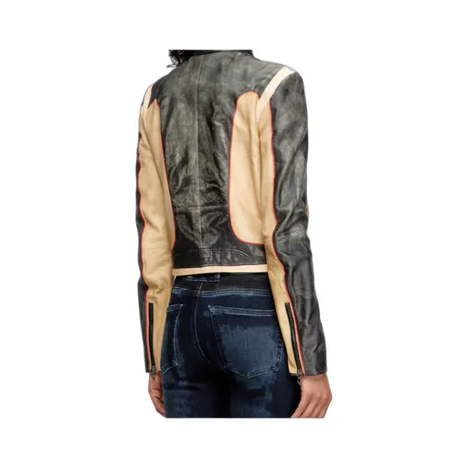 L-Oonie Panelled Leather Jacket