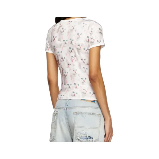 All-Over Cat-Print Short-Sleeved T-Shirt