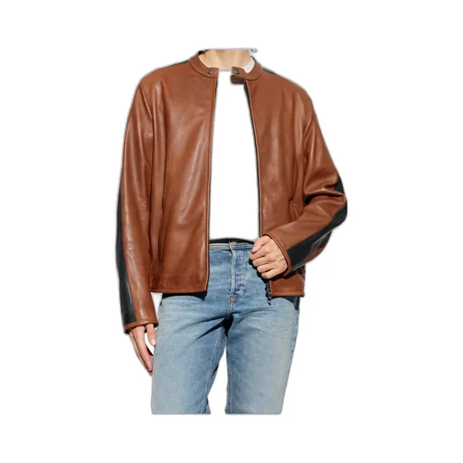 Leather Panelled Jacket