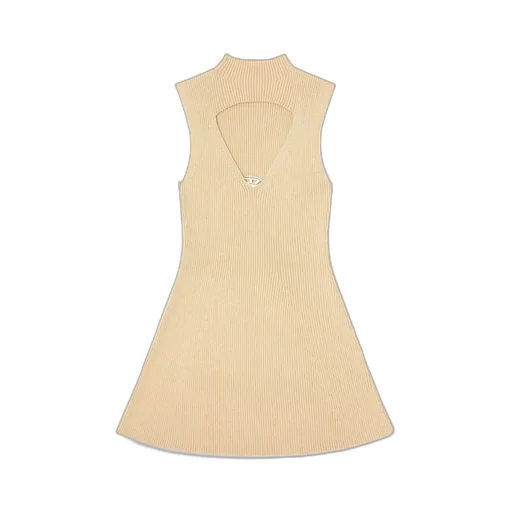 M-Oloni-Short Keyhole-Neck Ribbed Dress