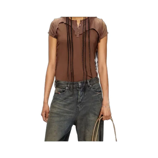 Henley Button-Fastening T-Shirt