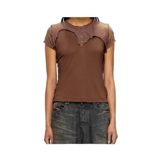 Henley Button-Fastening T-Shirt